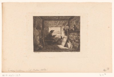 Pracownia artysty Le bateau-atelier Seria z pejzażami i wydarzeniami wokół wody (tytuł serii) Voyage en bateau autorstwa Charles Francois Daubigny