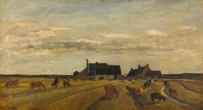Bauernhof w Kerity, Bretania autorstwa Charles Francois Daubigny
