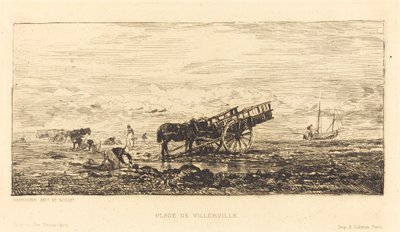 Plaża w Villerville autorstwa Charles Francois Daubigny