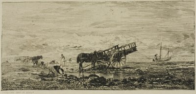 Plaża w Villerville autorstwa Charles Francois Daubigny
