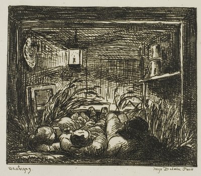 Pościel na łodzi (Noc na łodzi) autorstwa Charles Francois Daubigny