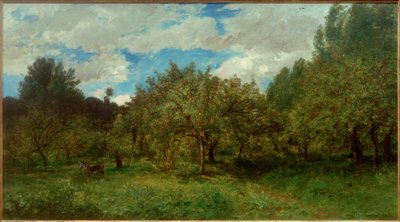 C.F.Daubigny, francuski sad w czasie żniw autorstwa Charles Francois Daubigny