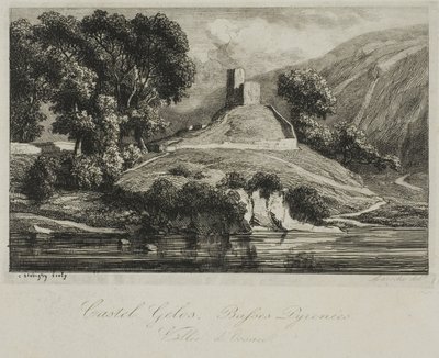 Castel Gélos (dolina Ossau) autorstwa Charles Francois Daubigny