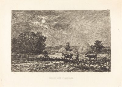 Światło księżyca w Valmondois (Światło księżyca w Valmondois) autorstwa Charles Francois Daubigny