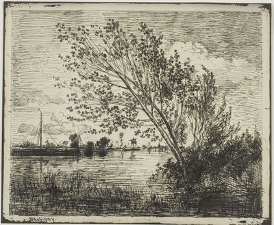 Kępka Olch autorstwa Charles Francois Daubigny