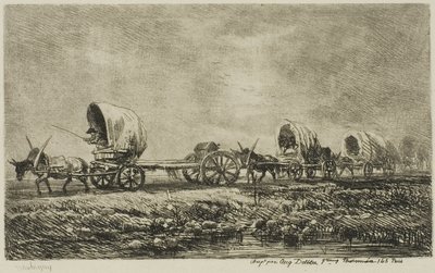 Kryte wozy (pamiątka z Morvan) autorstwa Charles Francois Daubigny