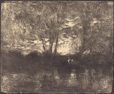 Krowy w wodopoju autorstwa Charles Francois Daubigny