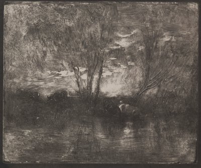 Krowy w wodopoju autorstwa Charles Francois Daubigny