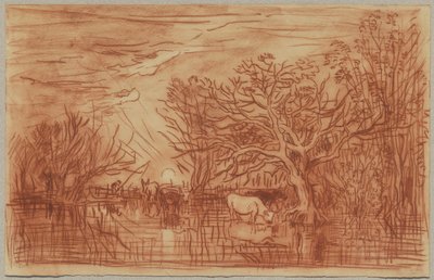 Krowy przy wodopoju, ok. 1863 r. autorstwa Charles Francois Daubigny