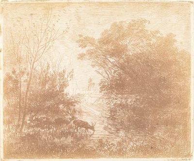 Jeleń autorstwa Charles Francois Daubigny
