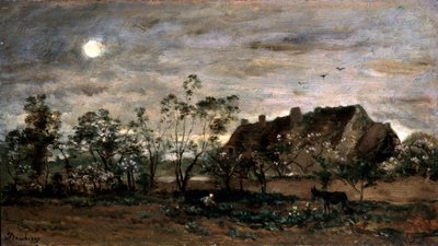 Wieczór w Honfleur, lata 60. XIX wieku. autorstwa Charles Francois Daubigny