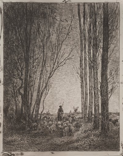 Gromadzenie się w Stadzie autorstwa Charles Francois Daubigny