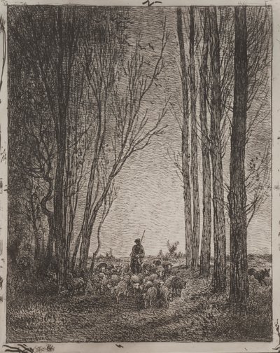 Zgromadzenie w Stadzie, nadruk oryginalny 1862, wydrukowany w 1921 r. autorstwa Charles Francois Daubigny