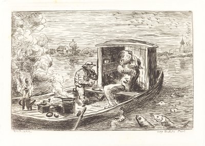 Zejście w dół strumienia (Avallant) autorstwa Charles Francois Daubigny