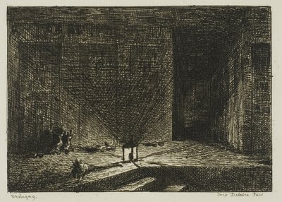 Wnętrze karczmy (Korytarz karczmy) autorstwa Charles Francois Daubigny