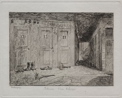 Wnętrze karczmy autorstwa Charles Francois Daubigny