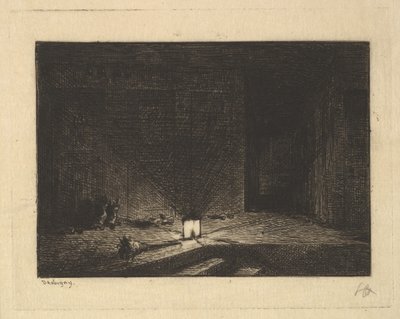 Wnętrze karczmy, 1861-62. autorstwa Charles Francois Daubigny