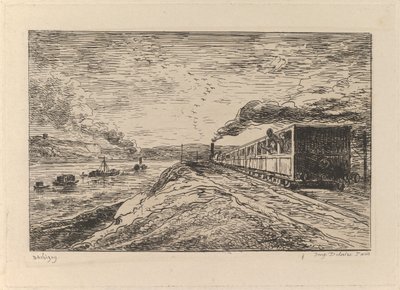 Wyjazd Powrót, z rejsu statkiem, 1861. autorstwa Charles Francois Daubigny
