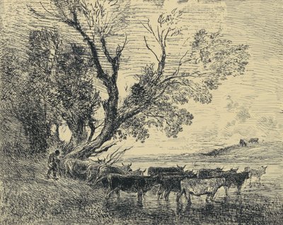Le Gué autorstwa Charles Francois Daubigny