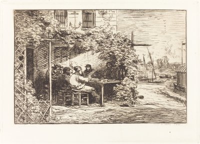 Lunch w drodze do Asnieres autorstwa Charles Francois Daubigny