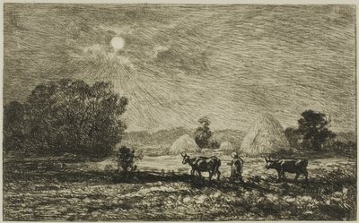 Światło księżyca w Valmondois autorstwa Charles Francois Daubigny