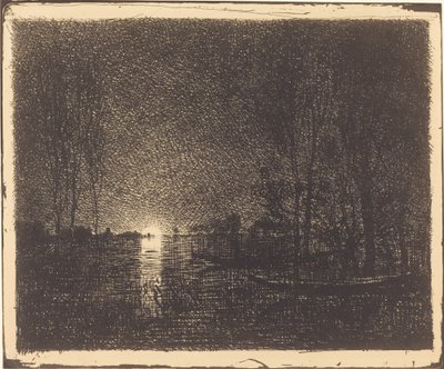 Księżycowy krajobraz autorstwa Charles Francois Daubigny