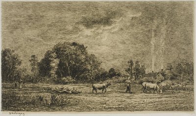 Wschód Księżyca autorstwa Charles Francois Daubigny