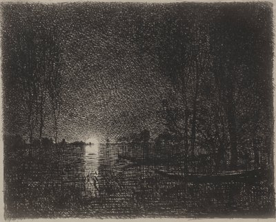 Szlafrok nocny, oryginalny nadruk 1862, wydrukowany w 1921 r. autorstwa Charles Francois Daubigny