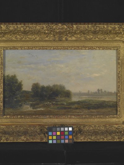 On The Oise (olej na drewnie) autorstwa Charles Francois Daubigny