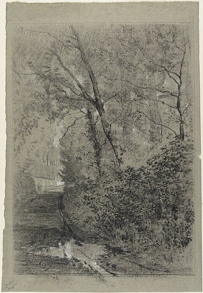 Ścieżka w lesie autorstwa Charles Francois Daubigny