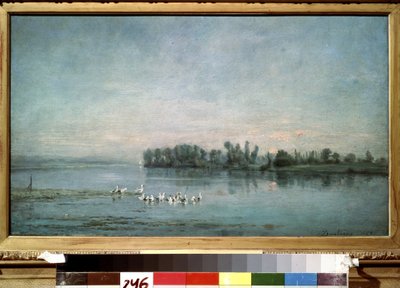 „Wczesny poranek” (rano) Obraz Charlesa-Francois (Charles Francois) Daubigny (1817-1878) 1858 Muzeum Puszkina, Moskwa autorstwa Charles Francois Daubigny