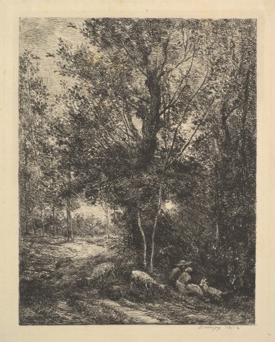 Pasterz i pasterka, 1874. autorstwa Charles Francois Daubigny