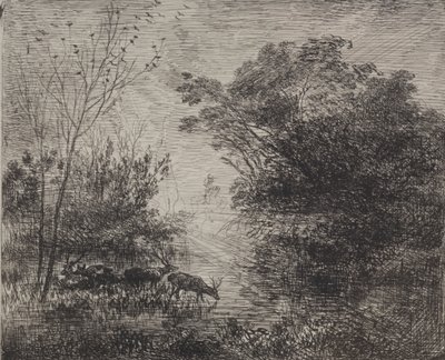 Jelenie autorstwa Charles Francois Daubigny