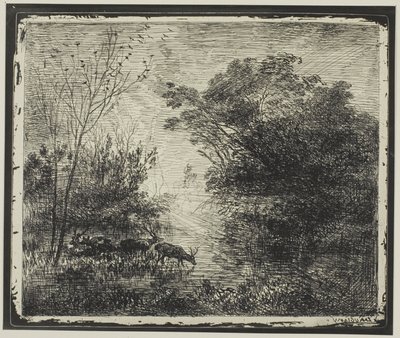 Jelenie autorstwa Charles Francois Daubigny