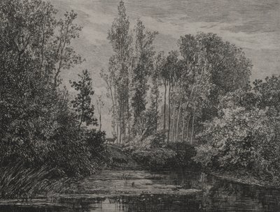Jelenie nad wodą autorstwa Charles Francois Daubigny