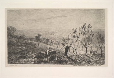 Wschód słońca, 1850. autorstwa Charles Francois Daubigny