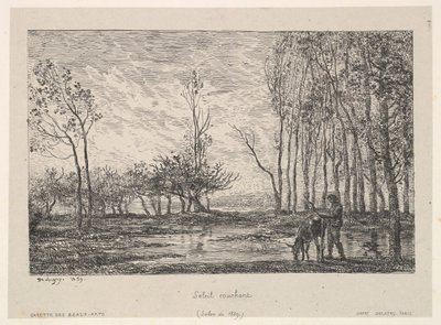 Zachód słońca, 1859. autorstwa Charles Francois Daubigny