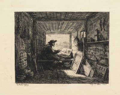 Studio łodzi autorstwa Charles Francois Daubigny