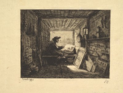 The Boat Studio z serii Voyage en Bateau, 1862, 1861. autorstwa Charles Francois Daubigny