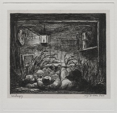 Rejs statkiem: spanie na pokładzie „Botina” (noc na łodzi) autorstwa Charles Francois Daubigny