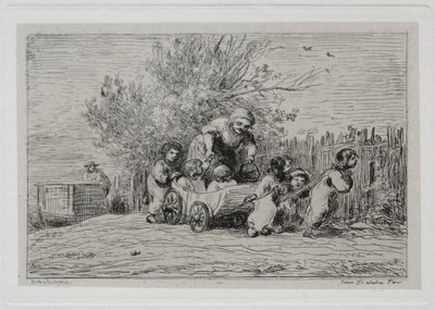 Rejs statkiem: dziedzictwo wózka Dzieci z wózkiem, 1861. autorstwa Charles Francois Daubigny