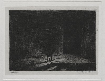 Rejs statkiem: wnętrze gospody (korytarz gospody) autorstwa Charles Francois Daubigny