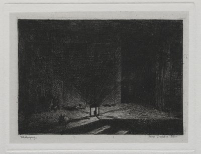 Rejs statkiem: wnętrze zajazdu Korytarz zajazdu, 1861. autorstwa Charles Francois Daubigny