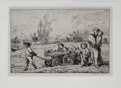 Rejs statkiem: Przeprowadzka do Le Botin Wyposażenie statku lub Przeprowadzka do łodzi, 1861. autorstwa Charles Francois Daubigny