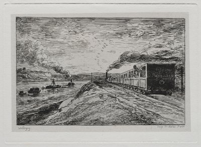 Rejs statkiem: wyjazd Powrót, 1861. autorstwa Charles Francois Daubigny