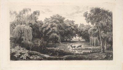 Staw Jelenia, 1837-78. autorstwa Charles Francois Daubigny