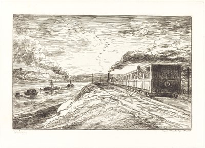 Wyjazd (Le wyjazd) autorstwa Charles Francois Daubigny