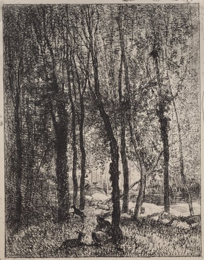 Dziewczyna Pasterz autorstwa Charles Francois Daubigny