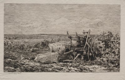 Zbiór winogron, 1865. autorstwa Charles Francois Daubigny