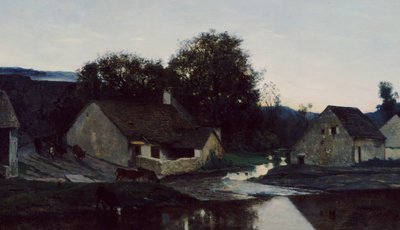Osada Optevoz, ca. 1852. autorstwa Charles Francois Daubigny
